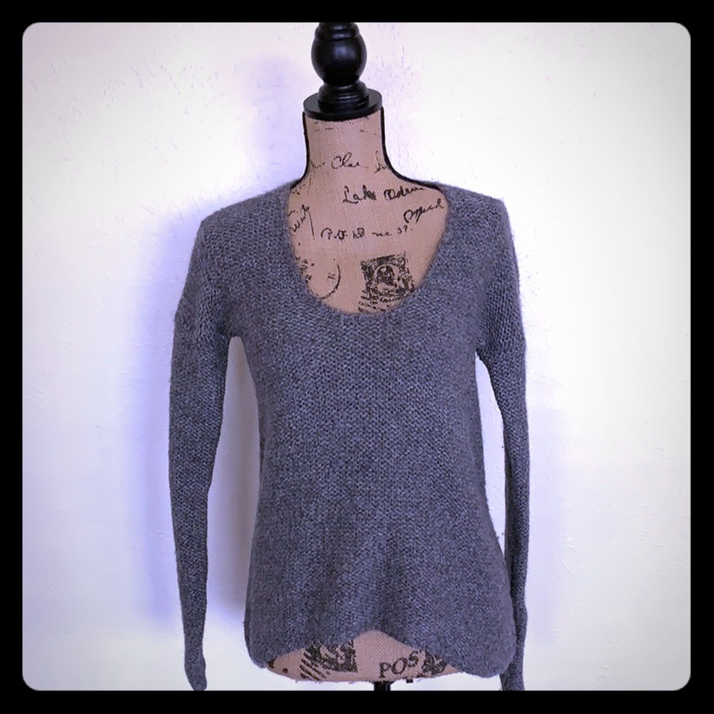 Fantastic Grey Helmut Lang V-neck Sweater